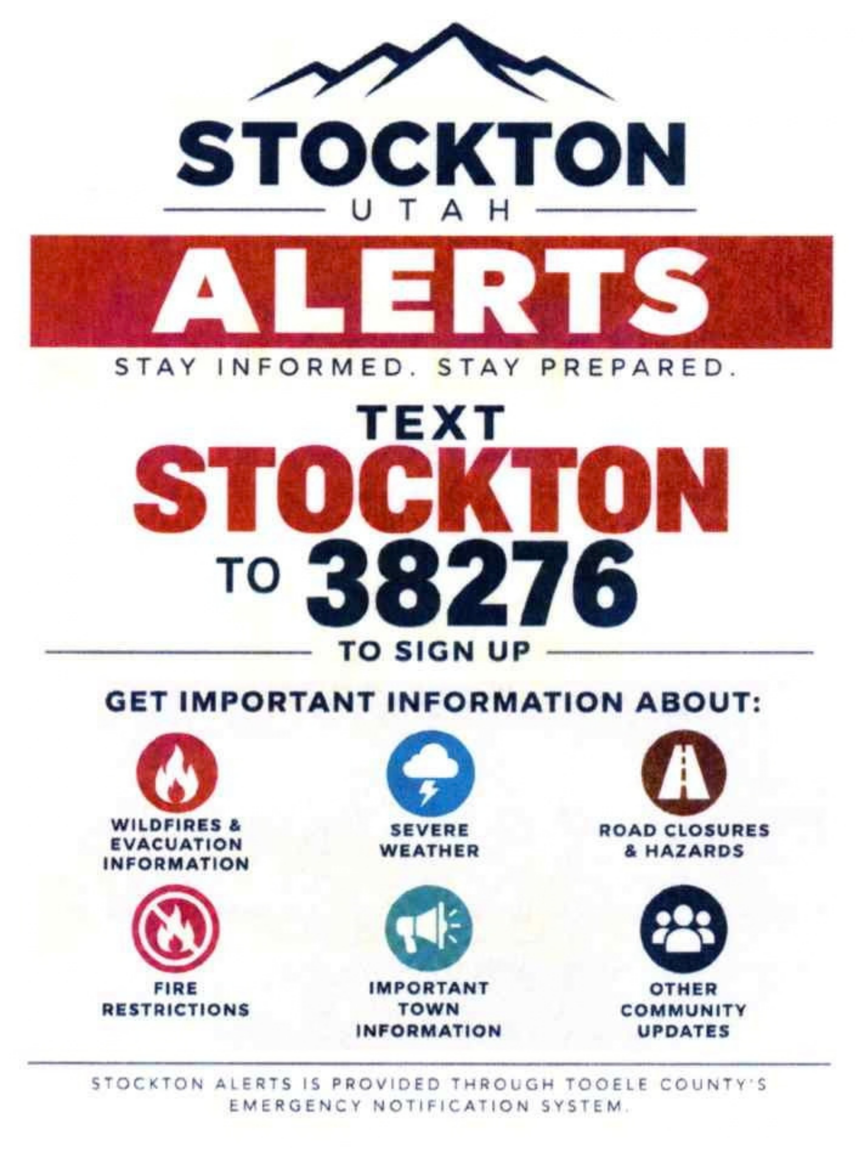 Stockton Town Alert Poster