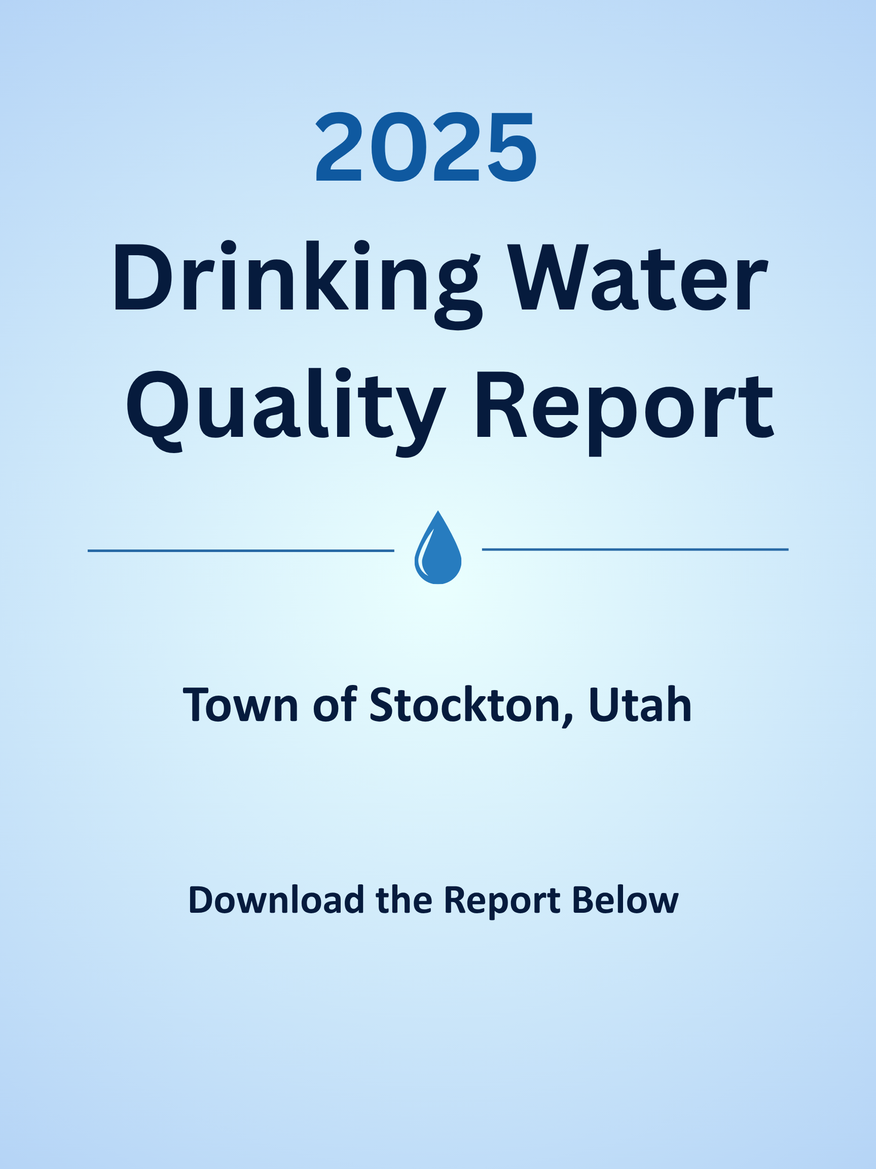 Stockton Water Quality Report Poster